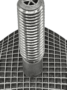 Complex part of CoCrMo alloy SLM printed with a post rolled threads - by Silbertool